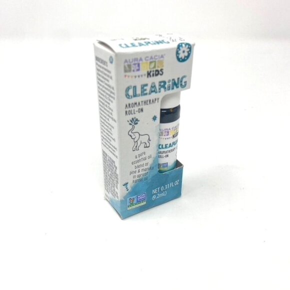 Aura Cacia Kids Clearing Aromatherapy Roll On Pure Essential Oil 0.31 Fl Oz - Picture 2 of 6
